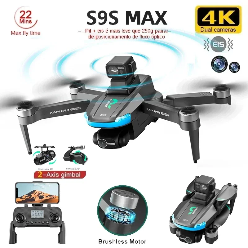 Drone Gimbal 2 Axis - Drone MINI S9S MAX Baru 4K