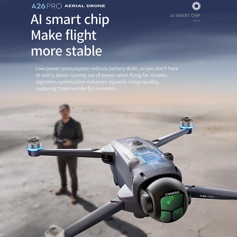 Drone GPS A26 Pro dengan Remot - Drone Gimbal 2 Axis ulasan dan harga