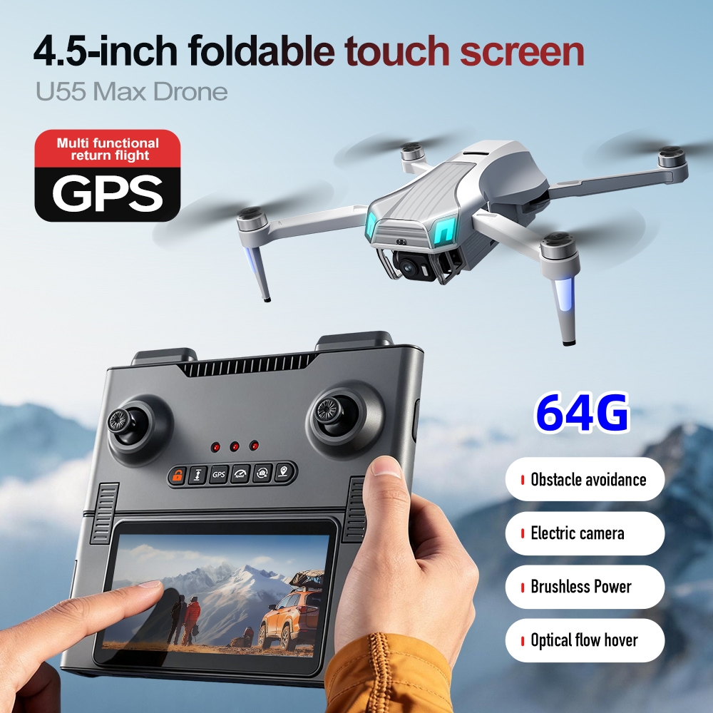 Drone RC NCZOBOE U55 HD Kamera - Drone Gimbal 2 Axis ulasan dan harga